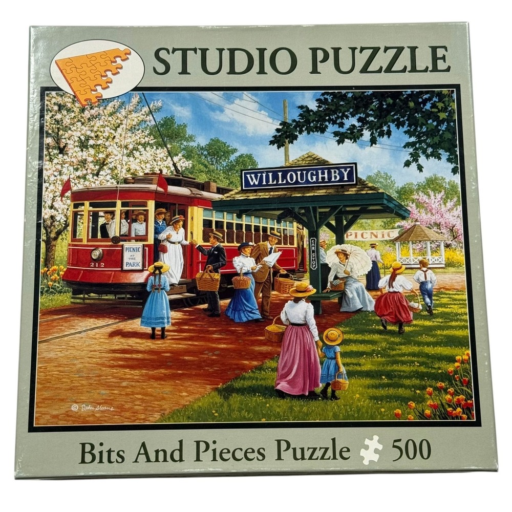 Bits And Pieces Trolley Picnic John Sloane 500 Pieces Puzzle UNCOUNTED